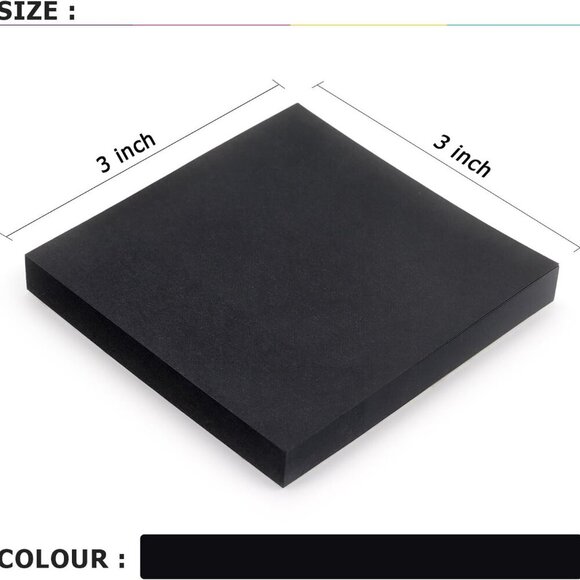 Sticky Notes 3x3 Self-Stick Notes Bright Colors Sticky Notes 4 Pads 90 Sheets/Pa - Picture 3 of 7